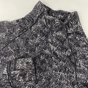 LuLuLemon Damen 6 Outrun The Elements 1/2-Reißverschluss schwarz vernebelt Jacquard Pullover - Bild 1 von 5