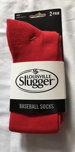 Louisville Slugger Boy's Baseball Socks Youth 9-1 NEW RED - Picture 1 of 3
