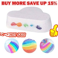 Natural Skin Care Cloud Rainbow Bath Salt Moisturizing Bath Ball Bubble Bom D2R9