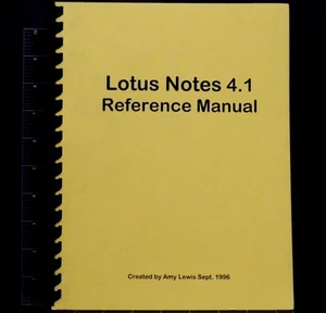 Lotus Notes 4.1 Reference Manual vintage May Lewis Sept. 1996 made for Coinstar - Picture 1 of 10