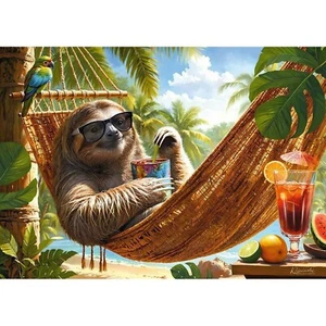 New Cherry Pazzi Jigsaw Puzzle 500 Piece " No Hurry, No Worries " - Picture 1 of 4