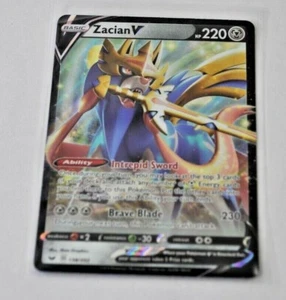 Pokemon Sword & Shield Zacian V 138/202 *PACK FRESH* - Picture 1 of 2
