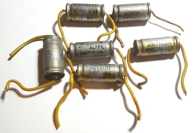 Condensador de aceite vintage Astron Metalite 200V 1uF MRF-2-1M Foto 1 de 4