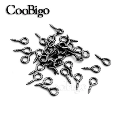 Tornillo Ojo Pin Clavija Cola Joyería Pendientes Hacer Accesorios 8mm Foto 1 de 4
