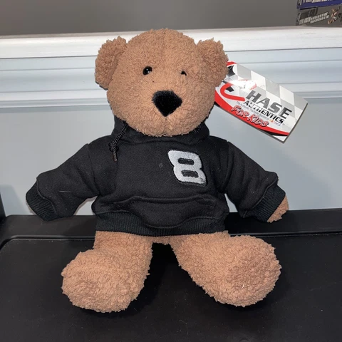 Dale Earnhart Jr Chase Authentic Stuffed Animal Plush Bear Signed Cover