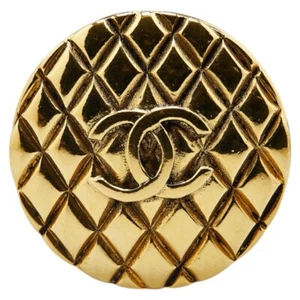 CHANEL vintage Matrasse COCO Mark Round Brooch Women 【Used】 - Picture 1 of 4