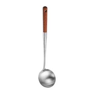 Soup Ladle 16.7 Inches Wok Ladle Stainless Steel Ladle with Ergonomic Wooden ... - Picture 1 of 5