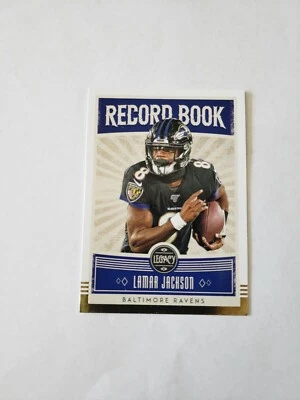 2020 PANINI LEGACY LAMAR JACKSON QB RAVENS #RB-LJ RECORD BOOK SP HOT! - Image 1 of 2