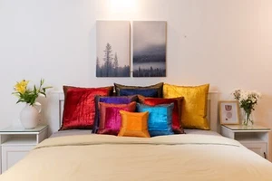 40x60cm Orientalischer Kissenhülle Kissenbezüge Bezug 17 Farben aus Samt Brokat - Bild 1 von 110