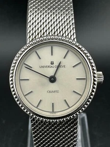 Universal Geneve Damen Silber Zifferblatt Quarz Dresswatch 24mm 843515 Neue Batterie - Bild 1 von 13