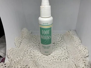 AVON FOOT WORKS DOBLE ACTION FOOT SPRAY MISSING CLEAR LID - Foto 1 di 2