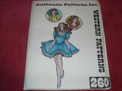 💐 AUTHENTIC PATTERNS #260 - LADIES ( 3 STYLE ) SQUARE DANCE DRESS PATTERN 12 FF - Image 1 of 2