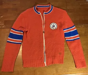 Rare 1970s New England Patriots Full Zipper Wool Sweater Boys Small Sears Patch - Bild 1 von 16