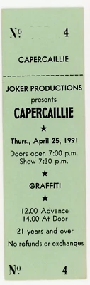 Capercaillie Concert Ticket Graffiti Showcase Pittsburgh, PA 1991 - Image 1 of 2