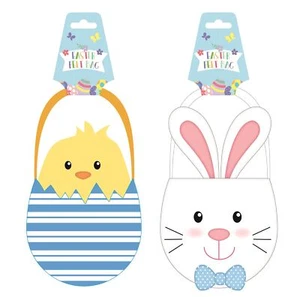 2 Felt Easter Bags Bucket Baskets Egg Hunt Carry Bags Gifts for Boys Girls - Picture 1 of 1