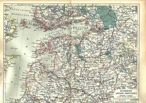 1903 = ASIA PROVINCE BALTICHE Estonia Lettonia Lituania = Antica MAPPA = OLD MAP - Bild 1 von 1