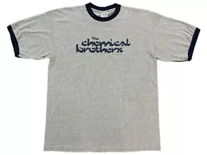 The Chemical Brothers Vintage Ringer Shirt grau mit dunkelblau 1996 XL Logo Tee JSR - Bild 1 von 10