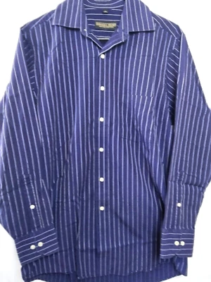 Donald J. Trump Shirt Men's Size 15 32/33 Blue Stripe Signature Collection - Image 1 of 4
