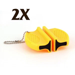 2X Mini Portable Outdoor Multifunctional Pocket Kitchen Knife Sharpener Tool - Picture 1 of 6