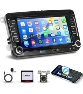 7" Android Car Stereo for VW Skoda Altea Passat Tiguan Fabia Double Din Bluetoot - Picture 1 of 22