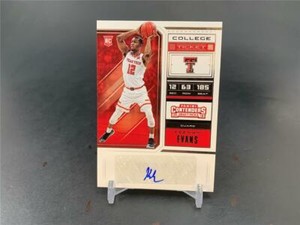 2018-19 PANINI CONTENDERS DRAFT KEENAN EVANS ROOKIE COLLEGE TICKET AUTO