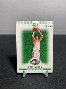2007-08 Topps Triple Threads Luis Scola Emerald Rookie RC #16/33 Rockets