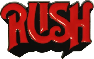 Emaillepin - Rush Canadian Prog Rock klassisch rot & schwarz Logo Reversnadel #4086 - Bild 1 von 3
