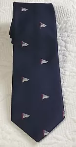 Trimingham's Bermuda Signal Flag Navy Blue Nautical Polyester Tie - Picture 1 of 9