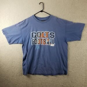 Indianapolis Colts Shirt Adult XXL NFL Football Blue Vintage Men's 2XL