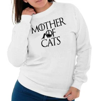 Mother Of Cats Catleesi  Cat Mom Lady Gift Womens Crewneck Sweatshirt Pullover - Image 1 of 4