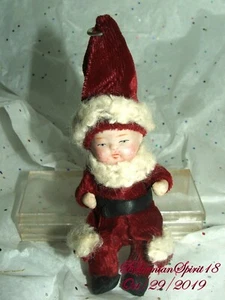 Antiguo Japón 1930 SANTA CLAUS BABY Bisque Doble Junción 3,5""." Muñeca - Imagen 1 de 4