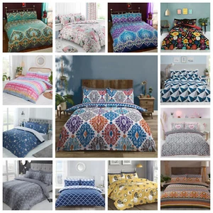 Duvet Cover Bedding Set + Pillowcase Single Double King Size Stylish Quilt Cover - Picture 1 of 102