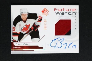 2006-07 UD SP Authentic Future Watch Limited Travis Zajac Jersey Auto RC #/100 - Picture 1 of 3