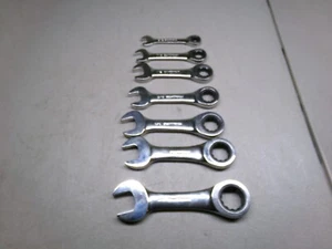 GEARWRENCH 7Pc. STUBBY 12p. COMBINATION RATCHETING WRENCH SET 5/16", 7/16" -3/4" - Picture 1 of 7