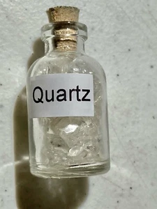 Kristallklare Quarz Mini Edelstein Flaschen Rein Verstärkt Klarheit Licht - Bild 1 von 8