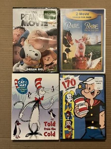 NEW DVD Lot Car In The Hat Peanuts Movie Cartoon Collection Popeye Babe Casper - Picture 1 of 10