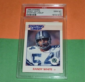1988 RANDY WHITE Kenner Starting Lineup PSA 10 Gem Mint Dallas Cowboys POP 8 - Picture 1 of 2