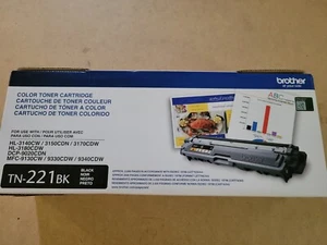 Brother TN221BK schwarze Tonerkassette offene Box Tasche versiegelt - Bild 1 von 2