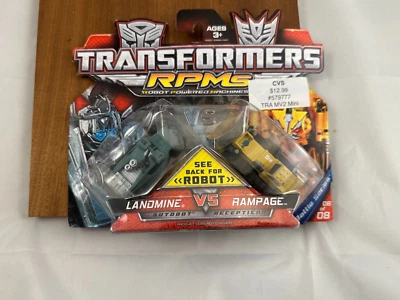 SEALED MOC 2009 HASBRO TRANSFORMERS RPMS LANDMINE VS. RAMPAGE TOY VEHICLES - Image 1 of 4