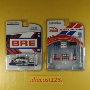 (Lote de 2) Greenlight 1969 Datsun 510 Bre #22 + Herramienta exclusiva MiJo diorama 1:64 - Imagen 1 de 7