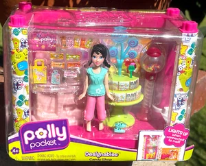 Mattel Polly Pocket Designables Lila Candy Shop connect to Courtyard New - Picture 1 of 1
