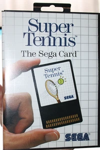 Super Tennis (1987) Sega Master System (Card, Manual, Box) working classic CIB - Picture 1 of 4