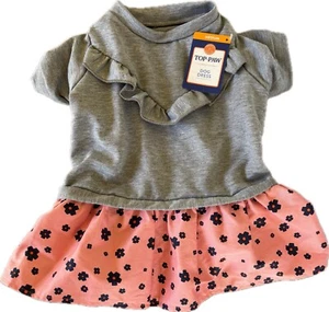 Top Paw Gray/Peach/Blue Floral Dress for Dogs. Size Medium. NWT - Picture 1 of 12