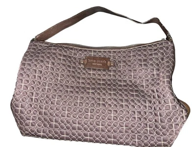 Kate Spade Dot Noel 棕色手提包长方形绗缝大号单肩包钱包 — 第 1/4 张图片