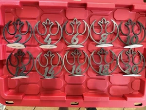 Star Wars Table Numbers - Rebel - Empire - Painted Wood - Wedding Table Numbers - Picture 1 of 4