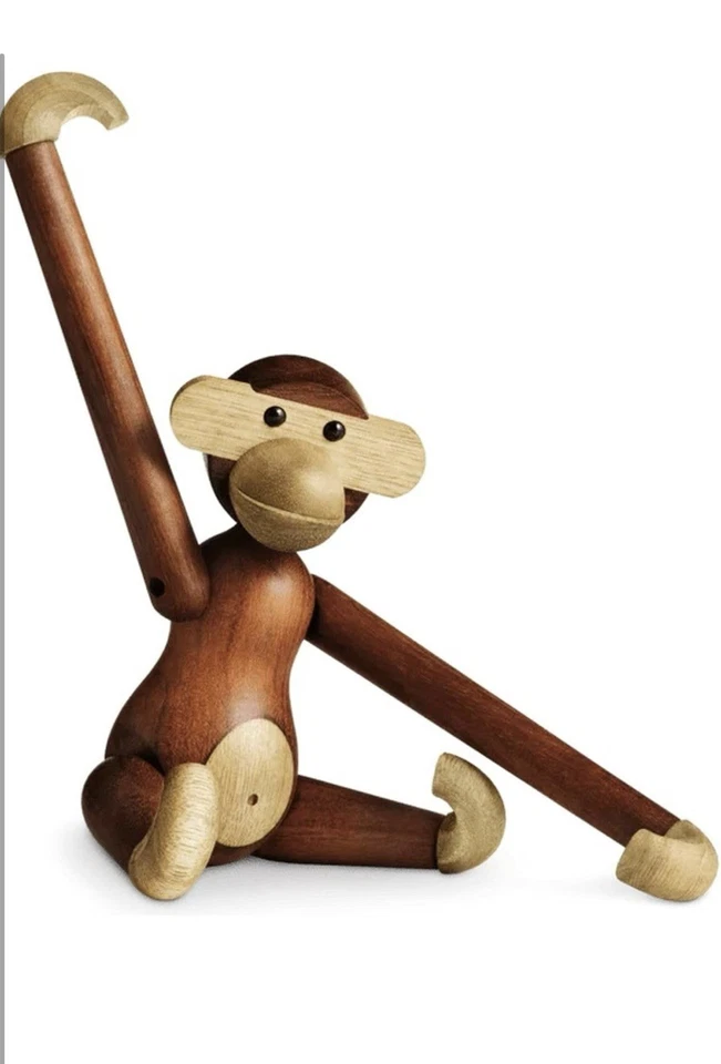 Kay Bojesen  AFFE  Teak Höhe 20 cm TeakLimbaholz - Design  Holztier  Weihnachten - Bild 1 von 4