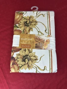 MANTEL NUEVO 60" X 84” ESTAMPADO PAVO ACCIÓN DE GRACIAS ESPLENDOR COSECHA NUEVO - Imagen 1 de 3