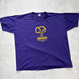 Vintage T Shirt Mens XXL Purple Single Stitch Graphic Print 90s (E) - Picture 1 of 5