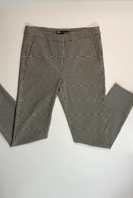 Zara Black & White/Cream Checker Copped Pant Size M - Image 1 of 4