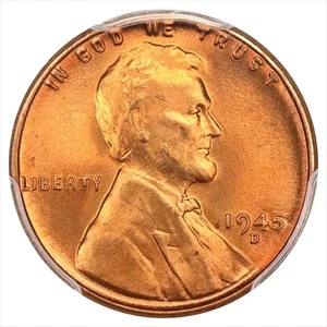 1945-D Lincoln Cent PCGS MS67RD - Picture 1 of 5